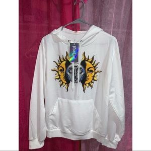 White Graphic Hoodie